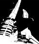 Black and White Spaceship